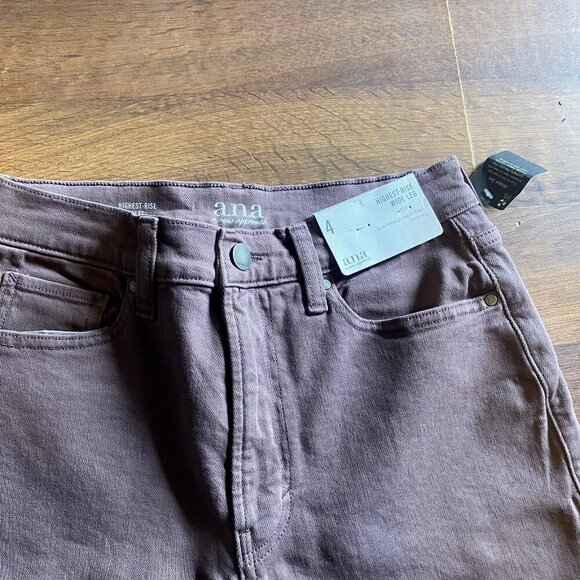 A.N.A. Iliac High Rise Wide Leg Jeans Pants Ladies's Size 4 - Picture 2 of 3